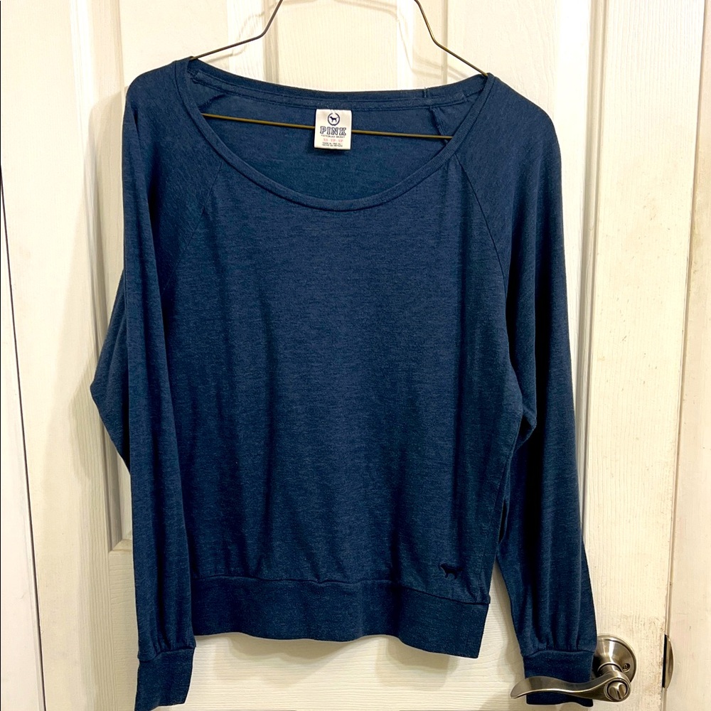 PINK Victoria's Secret Heathered Blue Tee